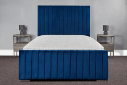 Sloomy Khloe Bed Frame With Mattress- Navy Plush- King - thumbnail 2