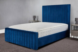 Sloomy Khloe Bed Frame With Mattress- Navy Plush- King - thumbnail 1