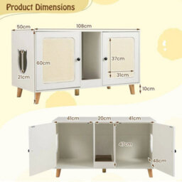 Cat Litter Box Enclosure Hidden Cat Washroom Furniture - thumbnail 2