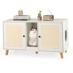 Cat Litter Box Enclosure Hidden Cat Washroom Furniture - thumbnail 1