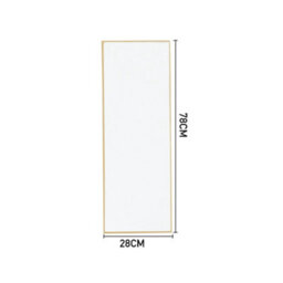 Living And Home Rectangular Full Length Framed Mirror Wall Mounted Or Over Door Mirror Gold 28 Cm X 78 Cm - thumbnail 5