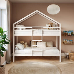 Flair Nest House Wooden Bunk Bed - White - thumbnail 2
