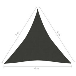 Berkfield Sunshade Sail 160 G/m2 Anthracite 4X4X4 M Hdpe - thumbnail 6