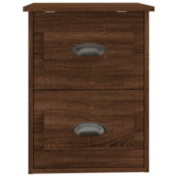 Berkfield Wall-Mounted Bedside Cabinets 2 Pcs Brown Oak 41.5X36X53Cm - thumbnail 9