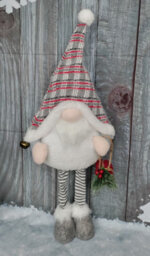 Premier Decorations Limited Grey Light Up Christmas Gnome Standing Festive Plush Decoration With Bells 68Cm - thumbnail 4