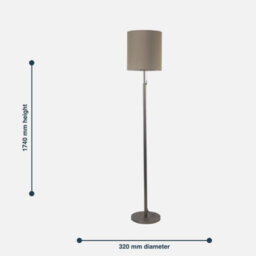 Modern 174Cm Floor Lamp Living Room Standing Lamp Pewter Finish - thumbnail 7