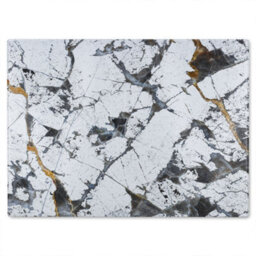 Benjamin Tate Design Black & Gold Marble Glass Chopping Board - thumbnail 1