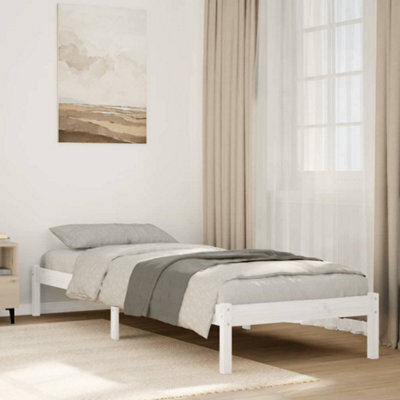 Berkfield Extra Long Bed Frame Without Mattress White 80X210 Cm Solid Wood Pine - image 1