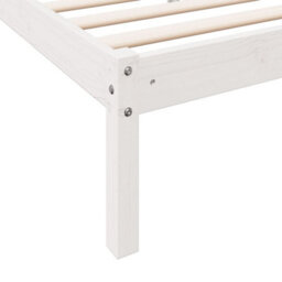 Berkfield Extra Long Bed Frame Without Mattress White 80X210 Cm Solid Wood Pine - thumbnail 7