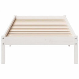 Berkfield Extra Long Bed Frame Without Mattress White 80X210 Cm Solid Wood Pine - thumbnail 4