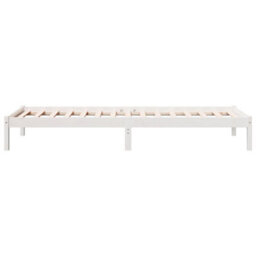 Berkfield Extra Long Bed Frame Without Mattress White 80X210 Cm Solid Wood Pine - thumbnail 5