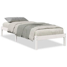 Berkfield Extra Long Bed Frame Without Mattress White 80X210 Cm Solid Wood Pine - thumbnail 2