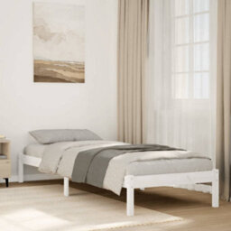 Berkfield Extra Long Bed Frame Without Mattress White 80X210 Cm Solid Wood Pine