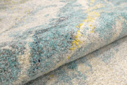 Teal Funky Modern Abstract Easy To Clean Rug For Dining Room-160Cm X 220Cm - thumbnail 7
