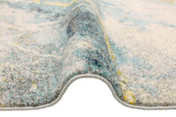 Teal Funky Modern Abstract Easy To Clean Rug For Dining Room-160Cm X 220Cm - thumbnail 6
