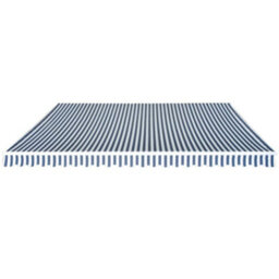 Berkfield Folding Awning Manual Operated 500 Cm Blue/white - thumbnail 2