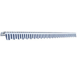 Berkfield Folding Awning Manual Operated 500 Cm Blue/white - thumbnail 3