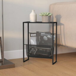Berkfield Magazine Rack Black 35X15X45 Cm Steel