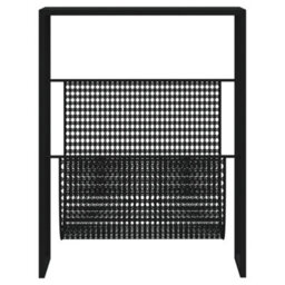 Berkfield Magazine Rack Black 35X15X45 Cm Steel - thumbnail 3