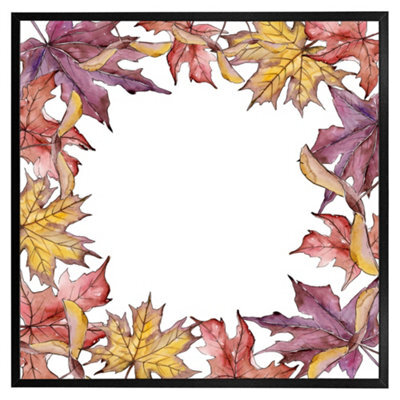 "Andrew Lee Gold & Purple Leaves (Picutre Frame) / 12X12"" / Oak" - image 1