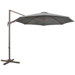 Outsunny 3(M) Cantilever Parasol 360 Degrees Rotation Roma Umbrella Grey - thumbnail 2