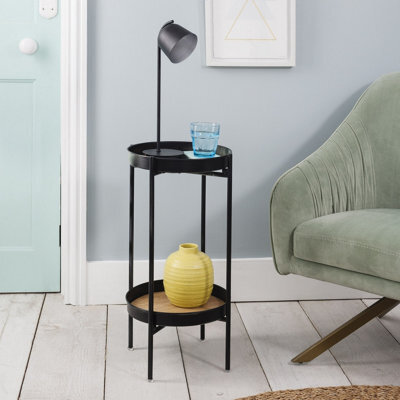 Nöa & Nani Noa & Nani Flora Round Small Metal Side Table End Occasional Table In Black - image 1