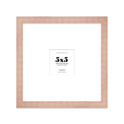 "5X5"" Bronze Picture Frame - 5X5"" Square Frame With 2X2"" Mount For 5X5""/2X2"" Pictures Art Deco Style Room Decor, 1 Pack" - image 1