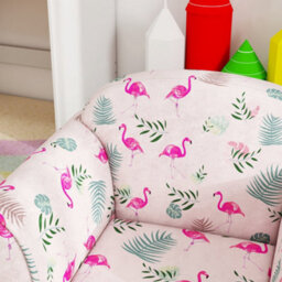 Aiyaplay Kids Armchair Toddler Sofa Chair Bedroom Playroom, Flamingo Pink - thumbnail 8