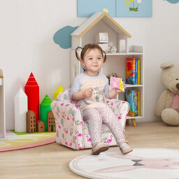 Aiyaplay Kids Armchair Toddler Sofa Chair Bedroom Playroom, Flamingo Pink - thumbnail 1