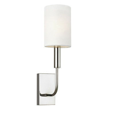 Elegant Wall Light Sconce In Highly Polished Nickel With Led E14 60W Bulb - image 1