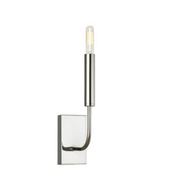 Elegant Wall Light Sconce In Highly Polished Nickel With Led E14 60W Bulb - thumbnail 2