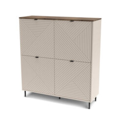 Heze Furniture Evo Modern Style 4 Door Sideboard With Textured Effect - thumbnail 3