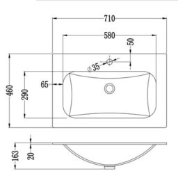 Royal Bathrooms Elmore 700mm Traditional Wall Hung 2 Drawer Bathroom Vanity Unit With Matt Stone Basin Sink - Matt Pebble Grey - thumbnail 9