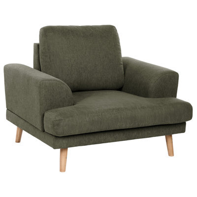 Beliani Modern Armchair Kildal Fabric Green - image 1