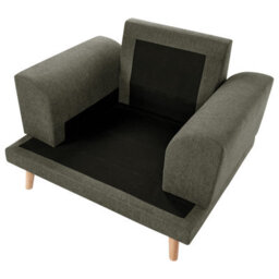 Beliani Modern Armchair Kildal Fabric Green - thumbnail 7