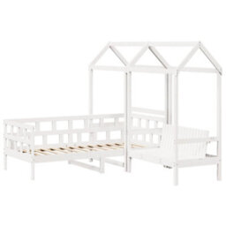 Berkfield Day Bed Set With Roof Without Mattress White 80X200 Cm - thumbnail 3