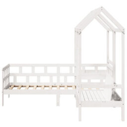 Berkfield Day Bed Set With Roof Without Mattress White 80X200 Cm - thumbnail 8