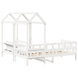 Berkfield Day Bed Set With Roof Without Mattress White 80X200 Cm - thumbnail 9