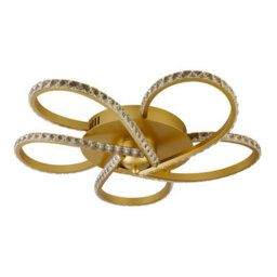 Lighting Collection Coata Gold 5Lt Led Flush - thumbnail 2