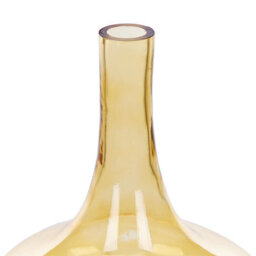 Beliani Handmade Yellow Glass Vase Bottle Shape Narrow Neck - 23 X 23 X 30 Cm - thumbnail 5