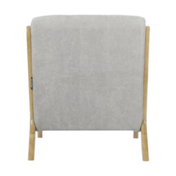 Darphe Light Grey Tufted Fabric Armchair, Modern Accent Chair With Padded Seat And Backrest - thumbnail 5