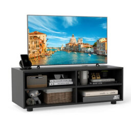 Gainoom Entertainment Center Black Tv Stand For Tvs Up To 40 Inche