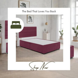 Red Plush 6Ft Super King Size Bed Frame With 20 Inch Headboard And 2Drawers - thumbnail 3