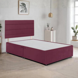 Red Plush 6Ft Super King Size Bed Frame With 20 Inch Headboard And 2Drawers - thumbnail 2