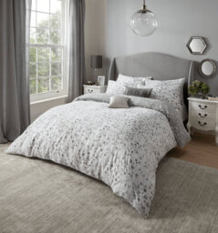 Samantha Faiers Home Delilah Animal Print Reversible King Size Duvet Cover Set With Pillowcases - Silver - thumbnail 1