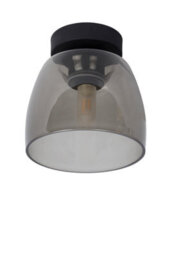 Lucide Tyler Retro Flush Ceiling Light Bathroom 16,1Cm - 1Xg9 - Ip44 - Black - thumbnail 3