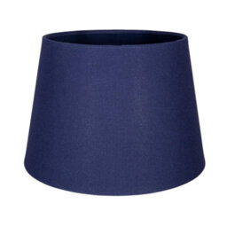 Happy Homewares Traditional 8 Inch Midnight Blue Linen Drum Table/pendant Lamp Shade 40W Maximum - thumbnail 3