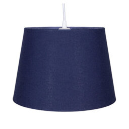 Happy Homewares Traditional 8 Inch Midnight Blue Linen Drum Table/pendant Lamp Shade 40W Maximum - thumbnail 2