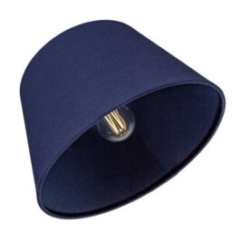 Happy Homewares Traditional 8 Inch Midnight Blue Linen Drum Table/pendant Lamp Shade 40W Maximum - thumbnail 5