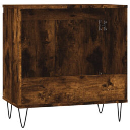Berkfield Bathroom Cabinet Smoked Oak 58X33X60 Cm Engineered Wood - thumbnail 7